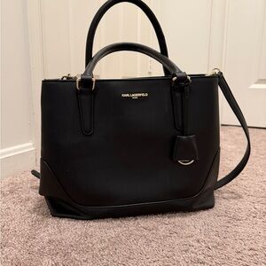 Karl Lagerfeld Paris Savoie Structured Tote Top Handle/removable crossbody strap